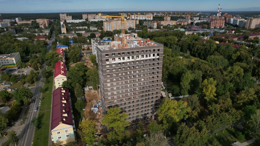 Строящийся МКД на ул. Чайковского в Ступино
