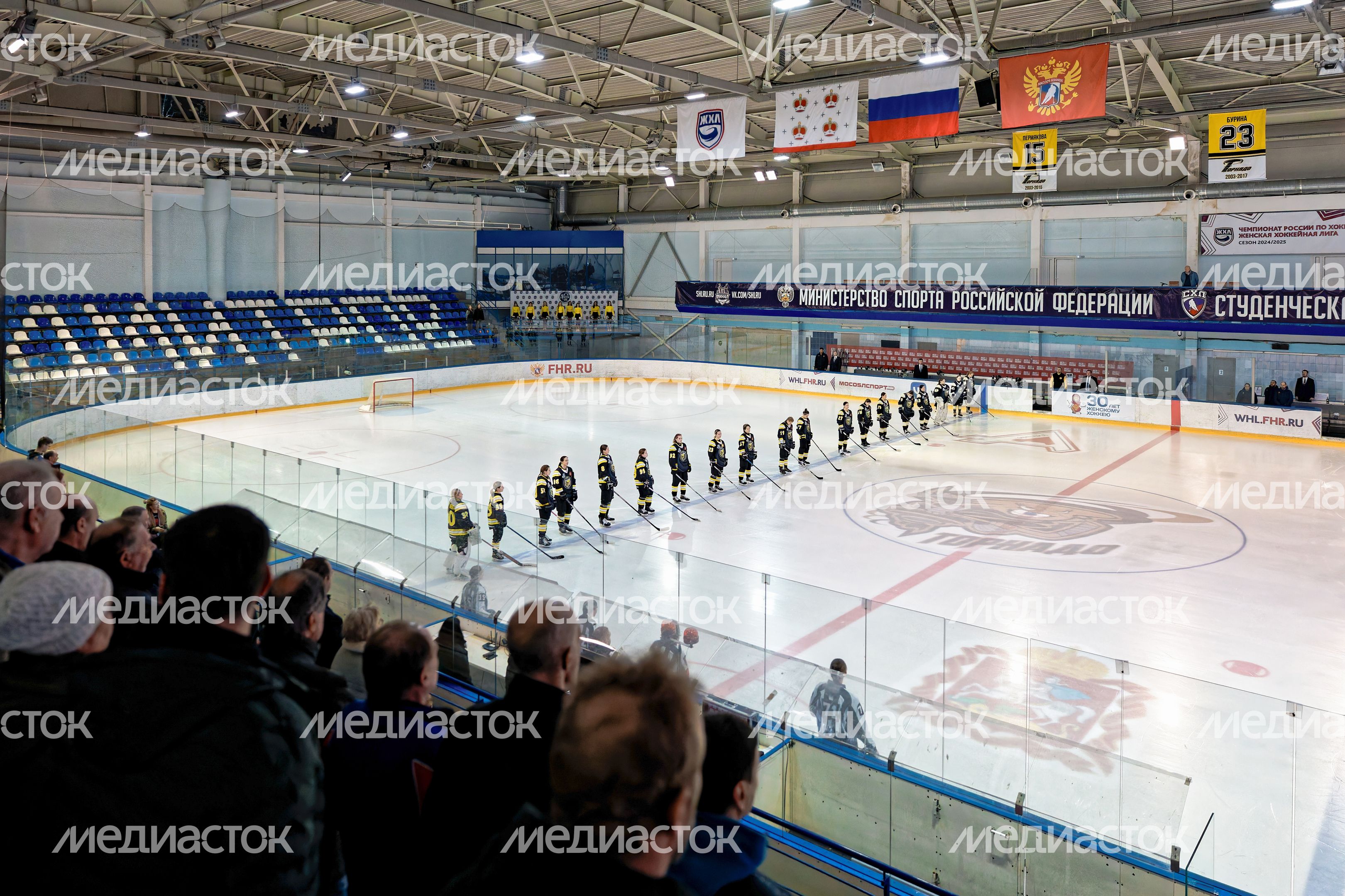 Матч женской хоккейной лиги за выход в полуфинал в Дмитрове Матч женской хоккейной лиги за выход в полуфинал в Дмитрове
