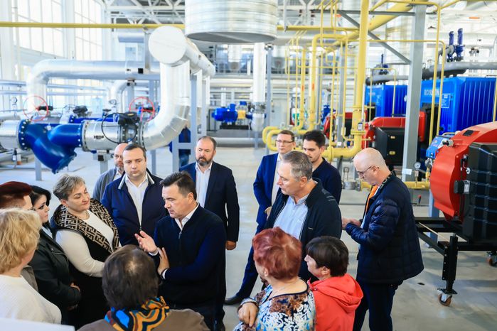 Осмотр новой котельной и реконструируемого участка теплосети в Королеве Губернатором Подмосковья