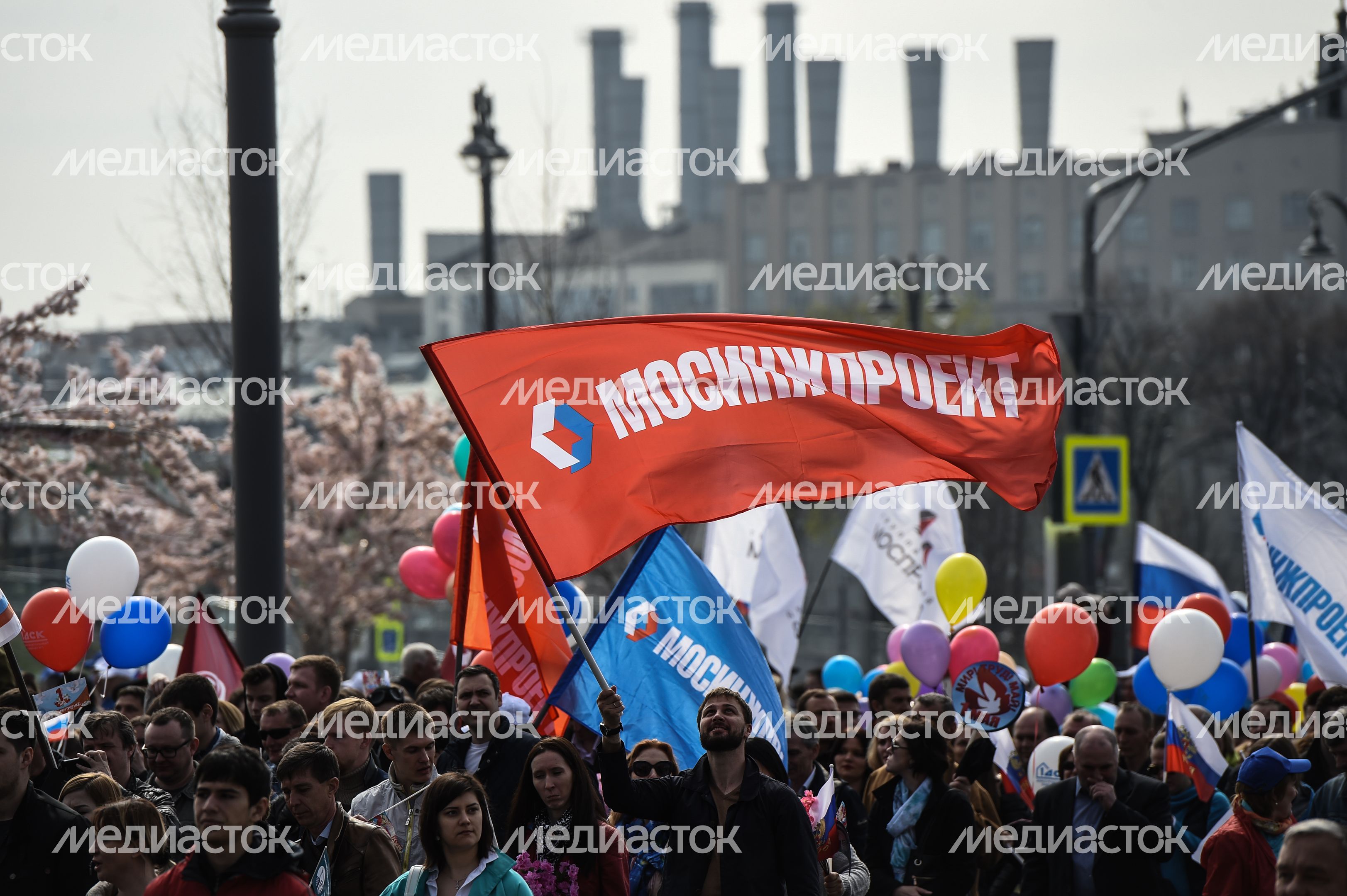 Первомайская демонстрация профсоюзов в Москве Первомайская демонстрация профсоюзов в Москве