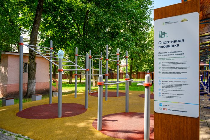 Спортивная площадка в городском парке культуры и отдыха «Пегас» в Егорьевске