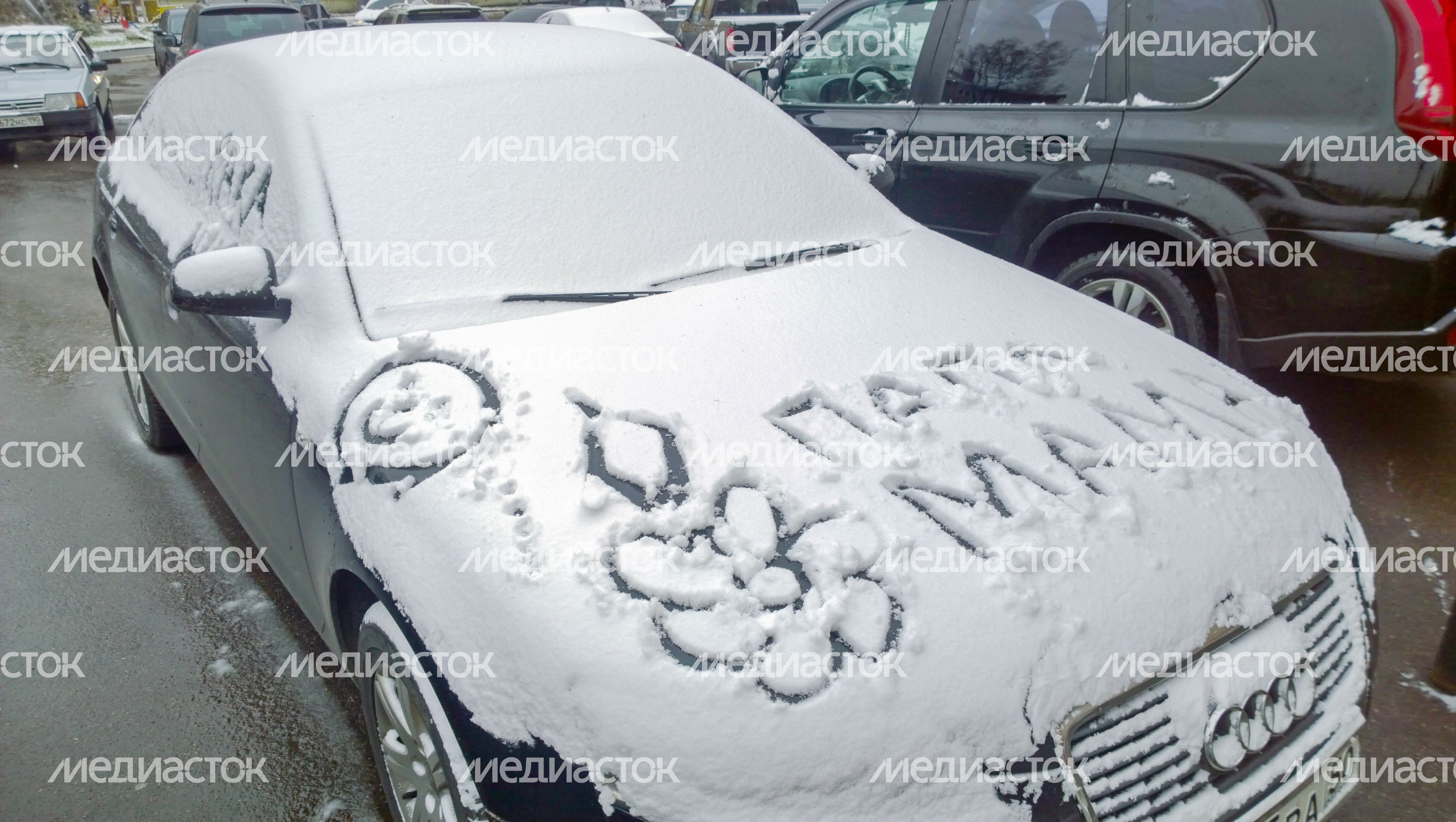Первый снег в Лобне