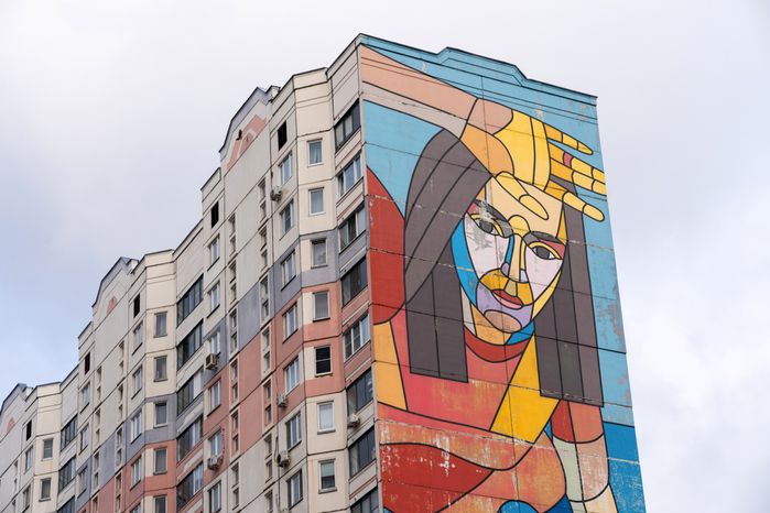 Граффити в Новой Трехгорке в Одинцово. «Дитя грядущего» Dmitri Aske (Москва)