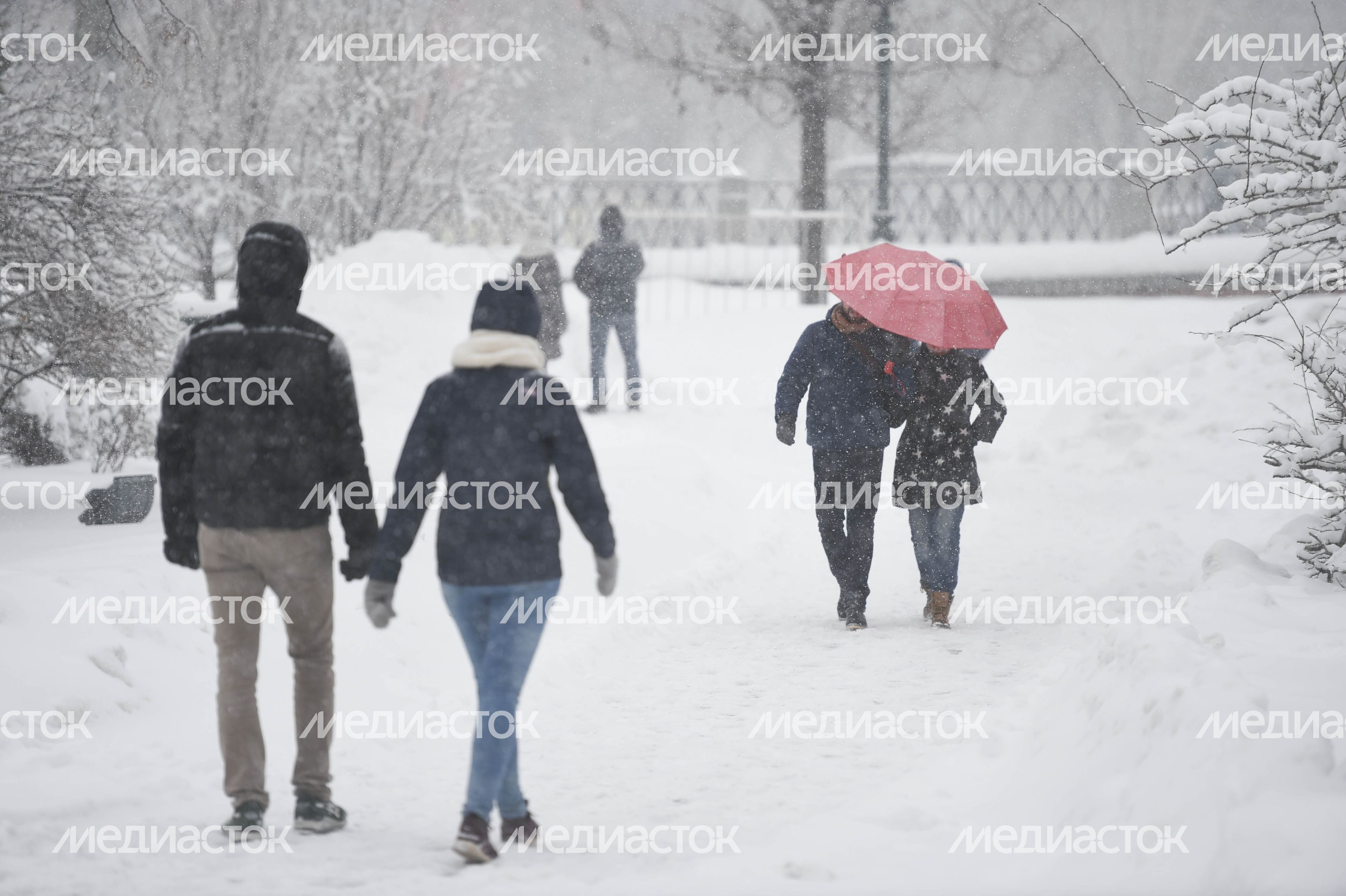 Рекордный снегопад в Москве и Подмосковье