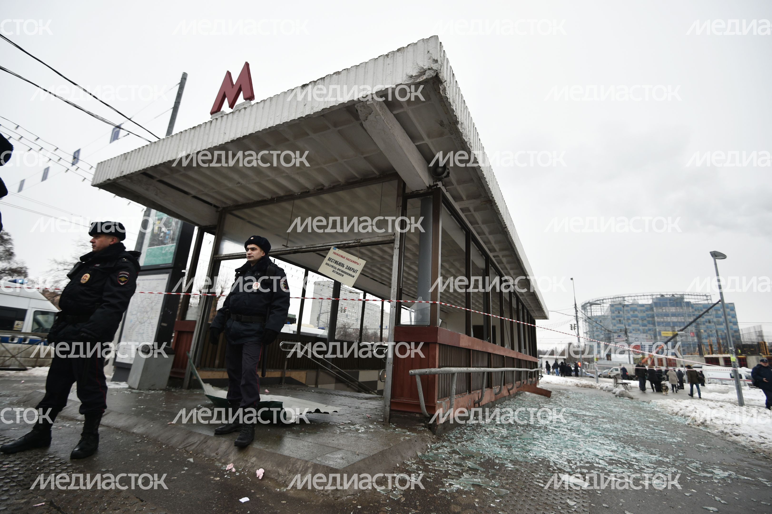 Взрыв газового баллона у метро "Коломенская"