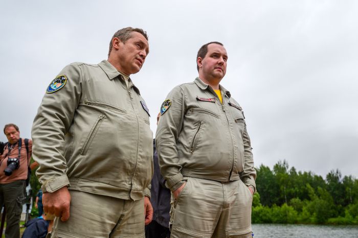 Тренировка космонавтов по действиям после посадки на воду в Ногинске