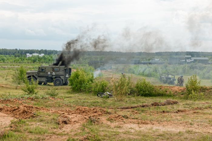 Реконструкция современных боевых действий в парке «Патриот» Одинцовского округа