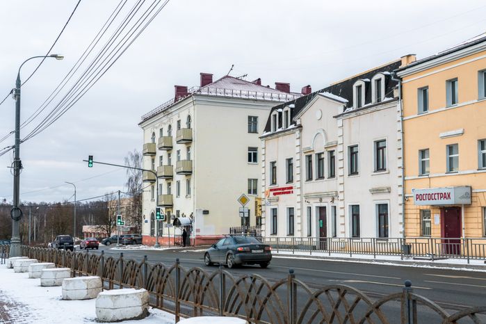 Улица города Клин зимой