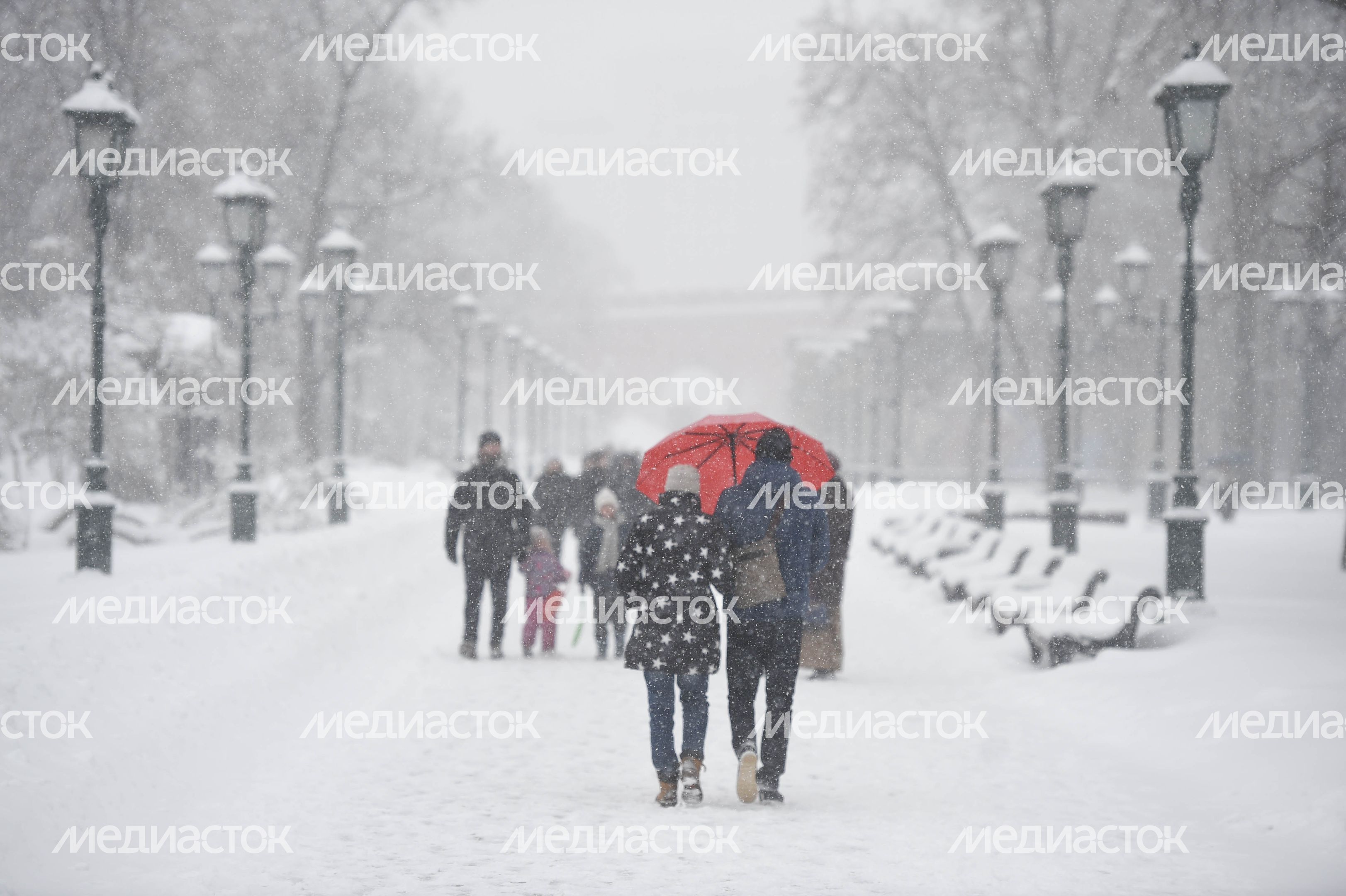 Рекордный снегопад в Москве и Подмосковье