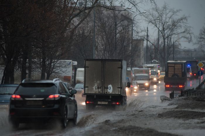 Сильный дождь в Москве