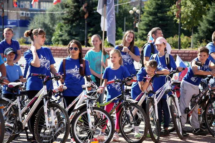 Велопробег в честь Дня российского флага в Орехово-Зуево
