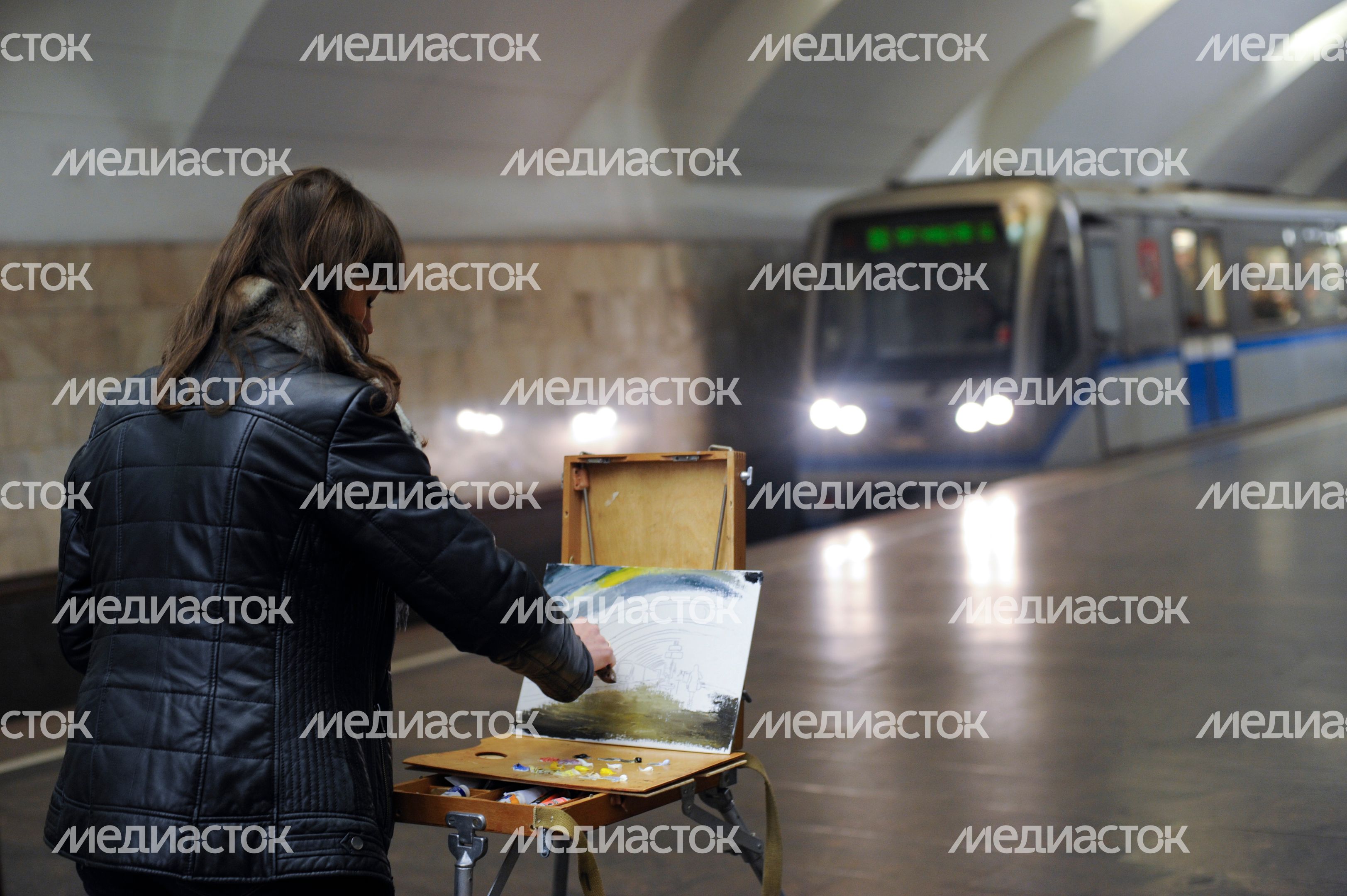 Акция «Пишем метро» в Московском метрополитене