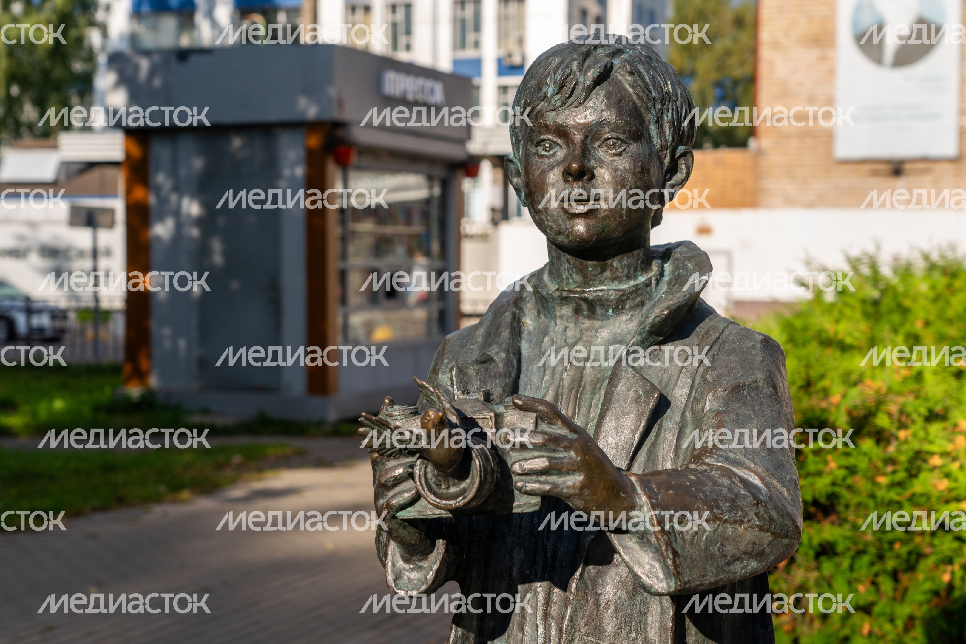 Скульптура «Юный фотограф» в Красногорске