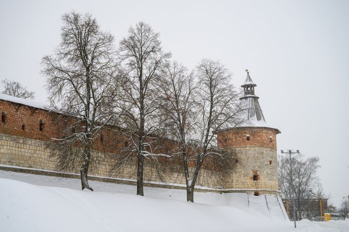 Зарайский кремль зимой