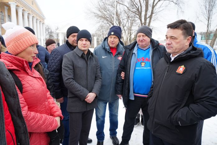 Посещение места строительства нового стадиона «Торпедо» в Люберцах Губернатором Подмосковья