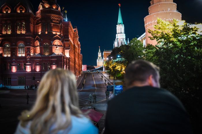 Пешая репетиция парада Победы в Москве