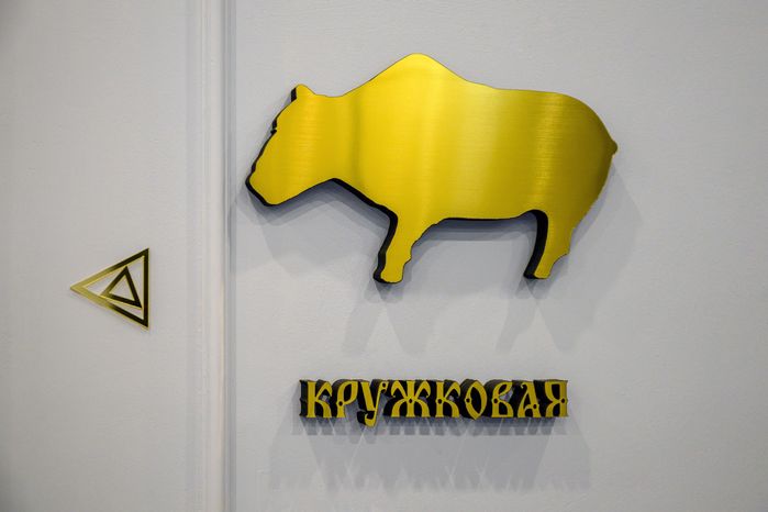Культурный код региона - зарайский бизон - использован в оформлении Центральной библиотеки Зарайска после капремонта
