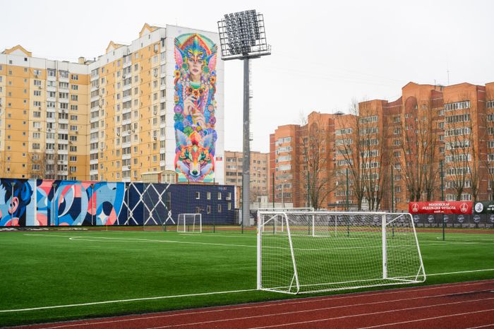 Стадион в спорткомплексе «Орион» после капремонта в Балашихе