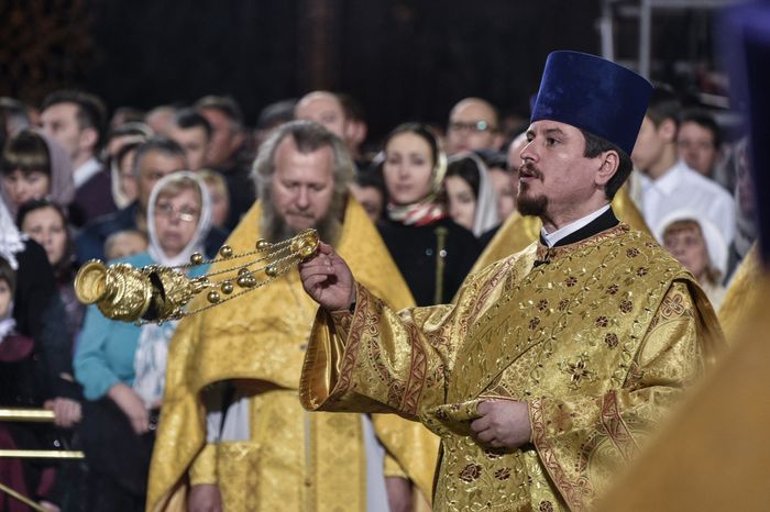 Рождественское богослужение в Храме Христа Спасителя в Москве