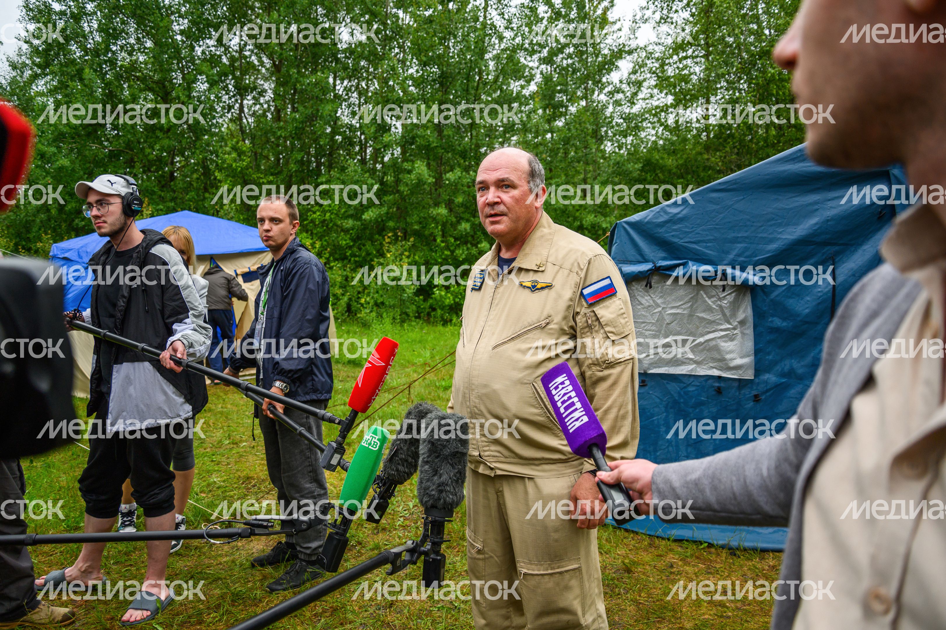 Тренировка космонавтов по действиям после посадки на воду в Ногинске