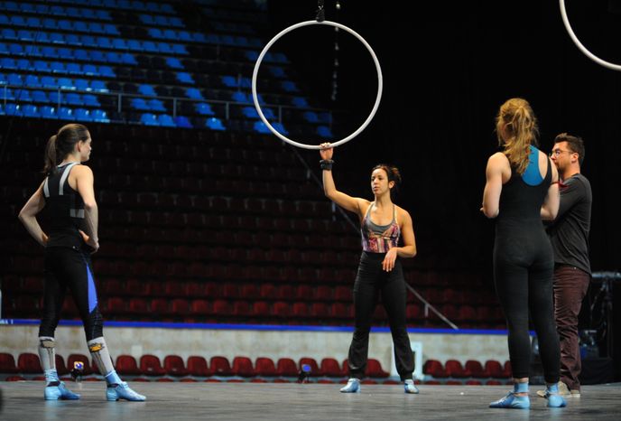 Репетиция шоу театра Cirque du Soleil