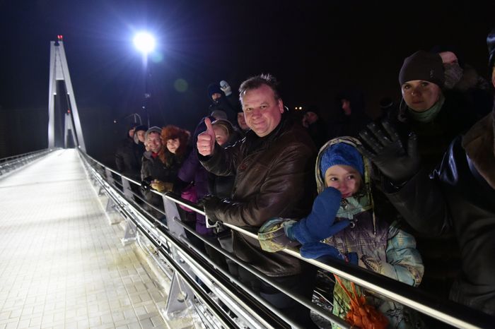 Открытие пешеходного моста в Красногорске