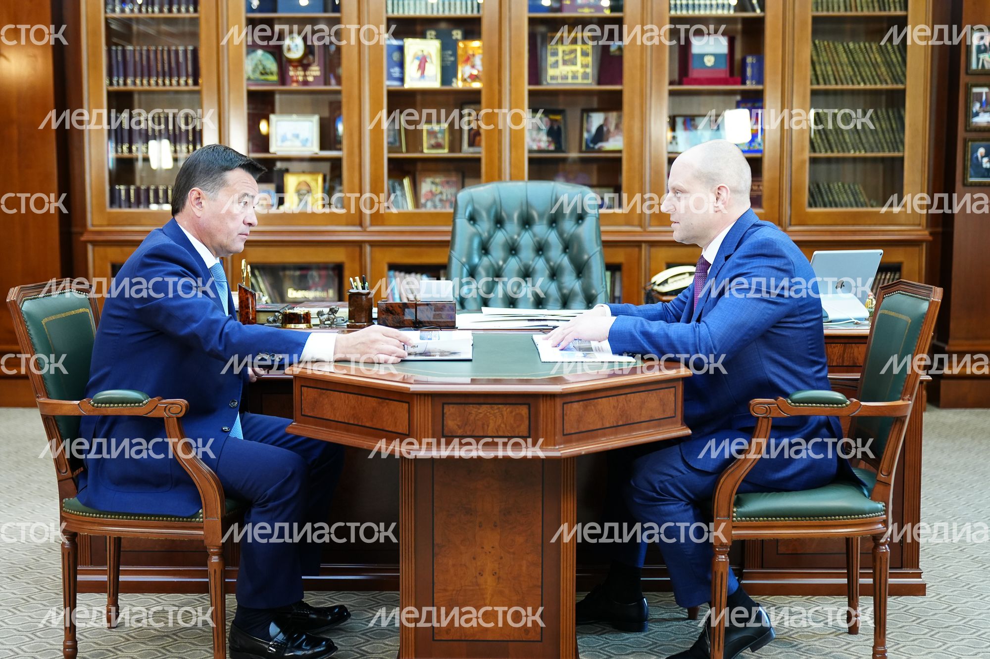 Рабочая встреча Губернатора Подмосковья с Главой городского округа Пушкинский