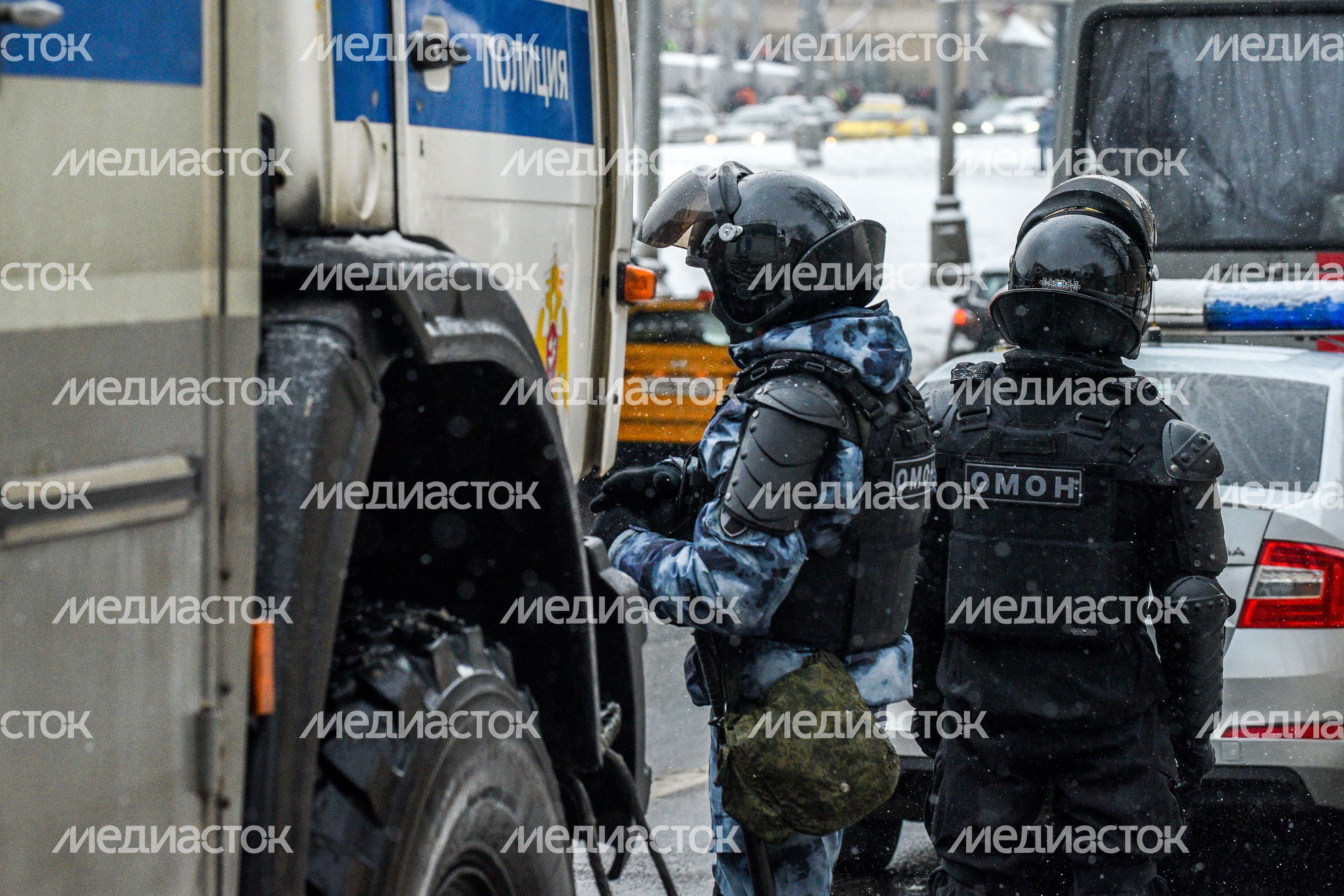 Охрана общественного порядка сотрудниками полиции в Москве
