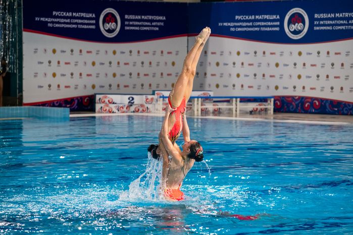 Соревнования по синхронному плаванию «Русская матрешка» в Чехове