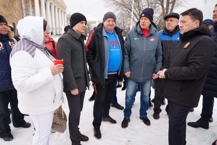 Посещение места строительства нового стадиона «Торпедо» в Люберцах Губернатором Подмосковья