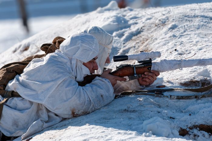 Военно-историческая реконструкция битвы за Сталинград у храма ВС РФ в Кубинке