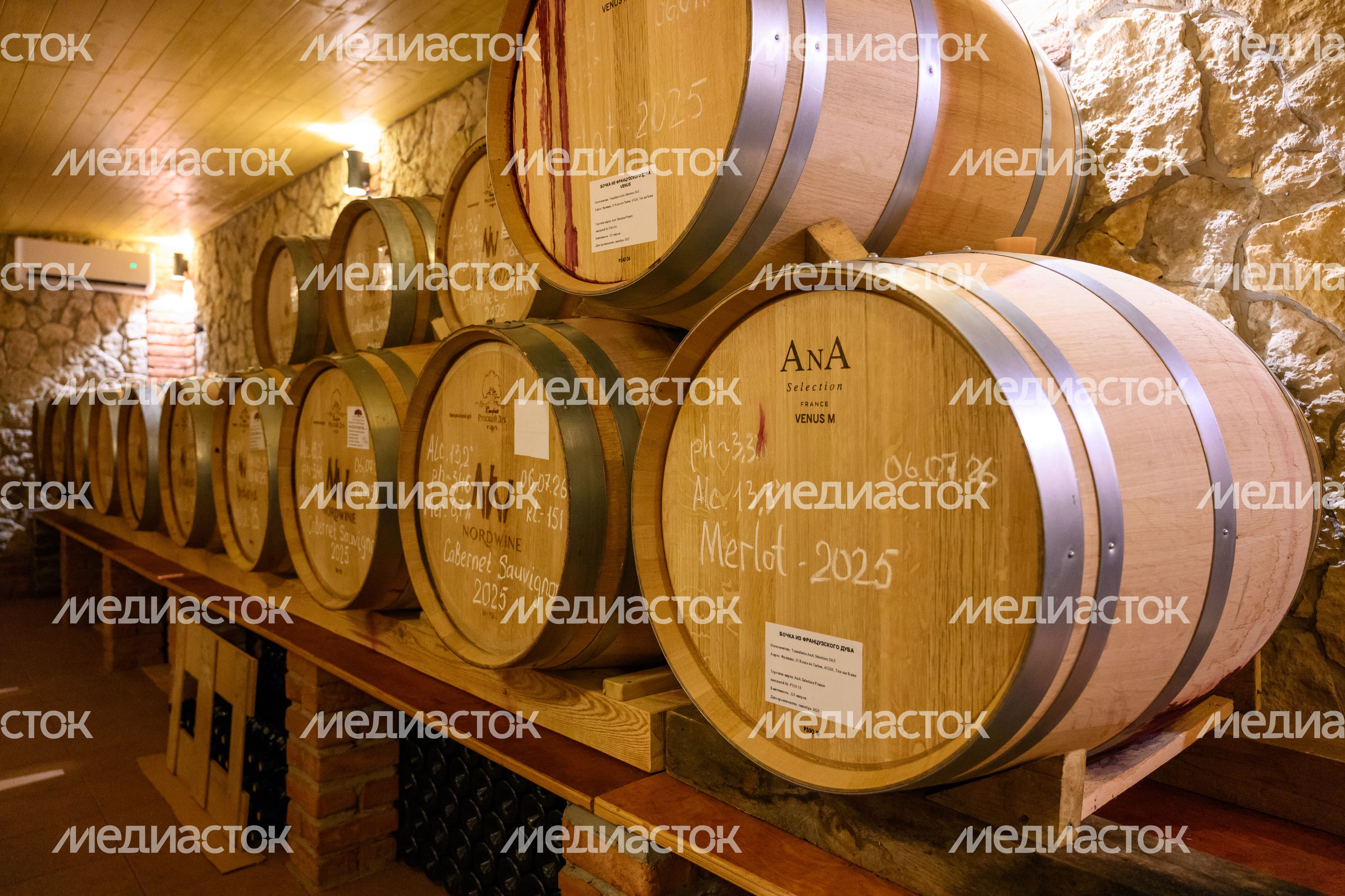 Дубовые бочки для выдержки вина на винодельне Nordwine в деревне Дергаево Раменского круга Дубовые бочки для выдержки вина на винодельне Nordwine в деревне Дергаево Раменского круга