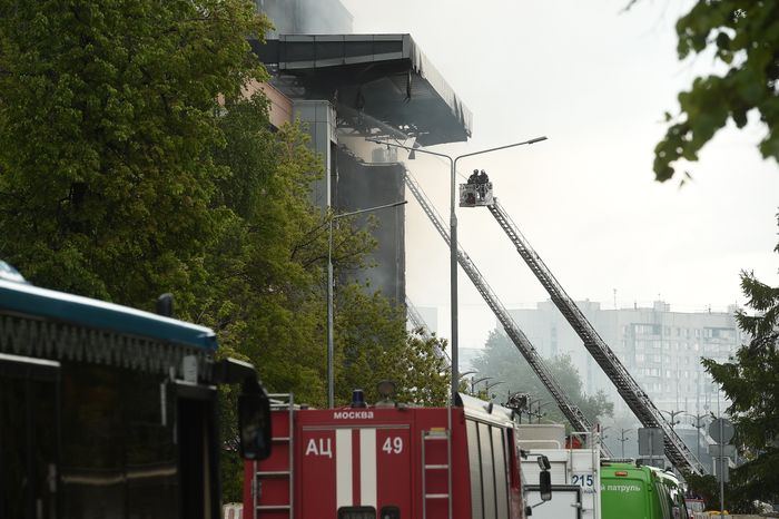 Пожар в бизнес‑центре «Гранд Сетунь плаза» в Москве