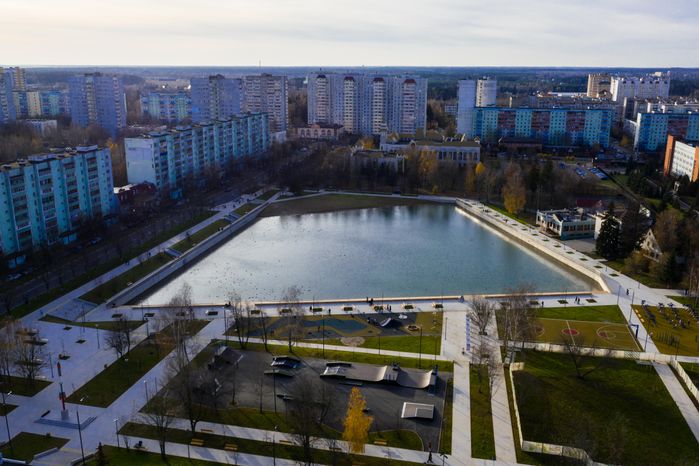 Благоустройство зоны отдыха у городского пруда в Краснознаменске