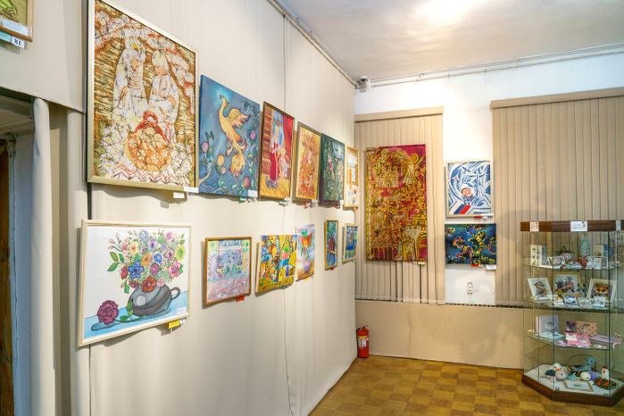 XXV Московская областная выставка-конкурс «Роспись ткани» в выставочном зале «Дома Широкова» Павлововского Посада