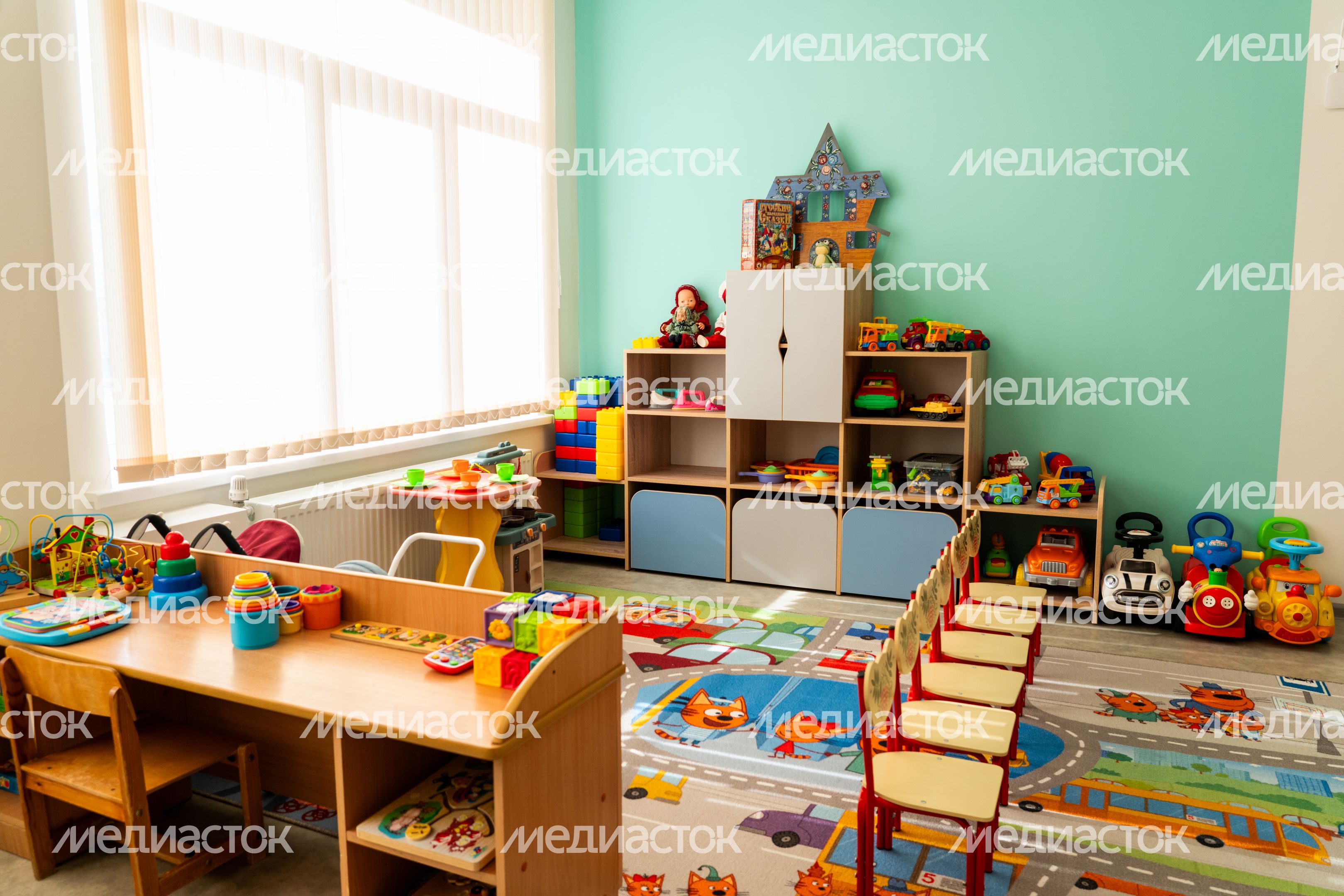 Игровая комната в детском саду №44 поселка Радумля округа Солнечногорск после капитального ремонта Игровая комната в детском саду №44 поселка Радумля округа Солнечногорск после капитального ремонта