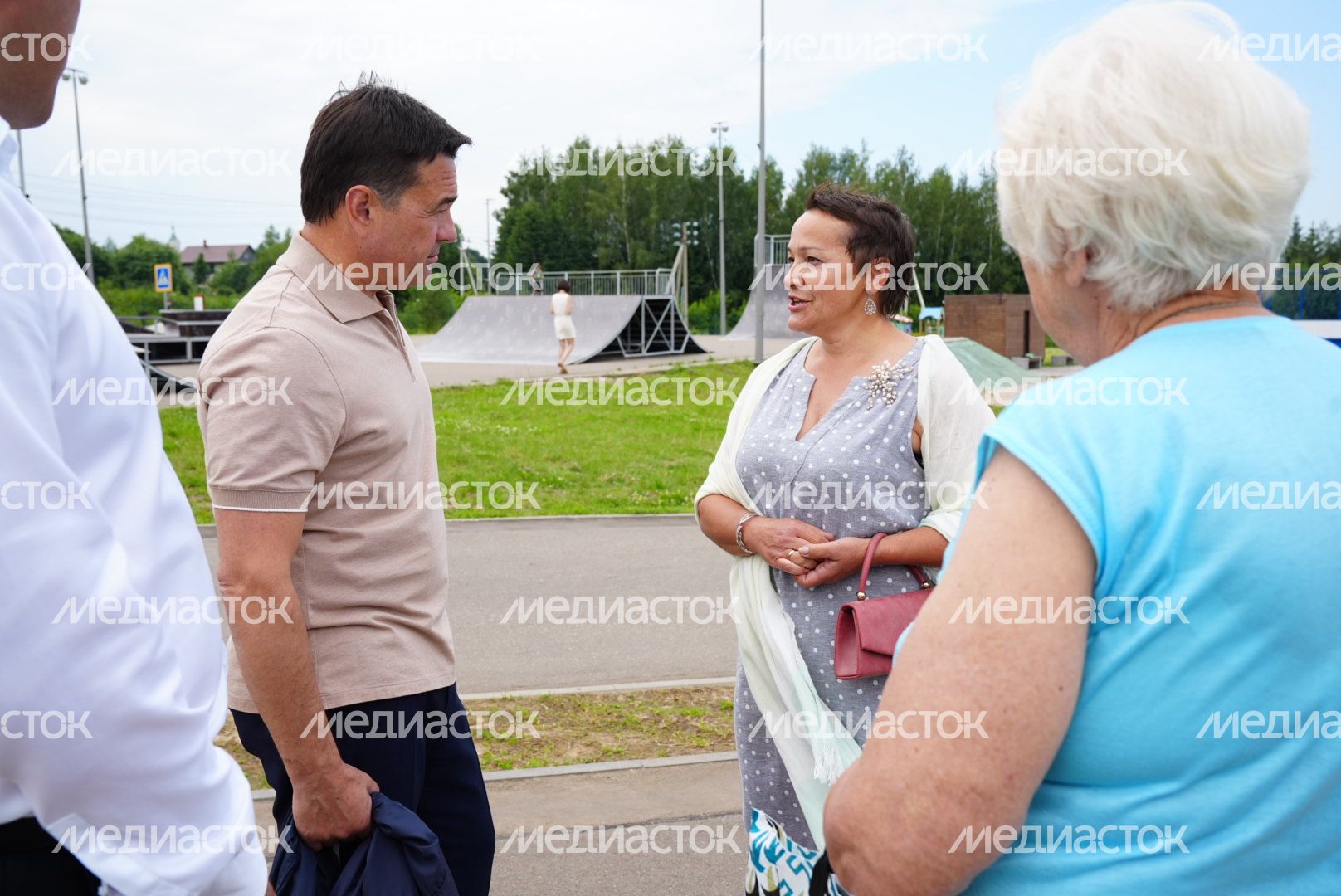 Встреча Губернатора Подмосковья с посетителями парка «Ривьера» в Можайске