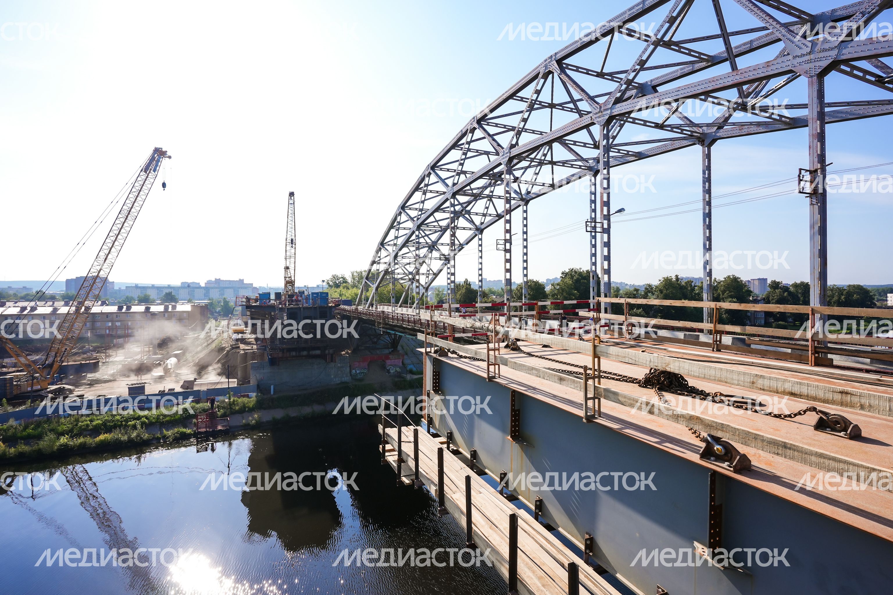 Возведение нового Рогачевского моста в Дмитрове