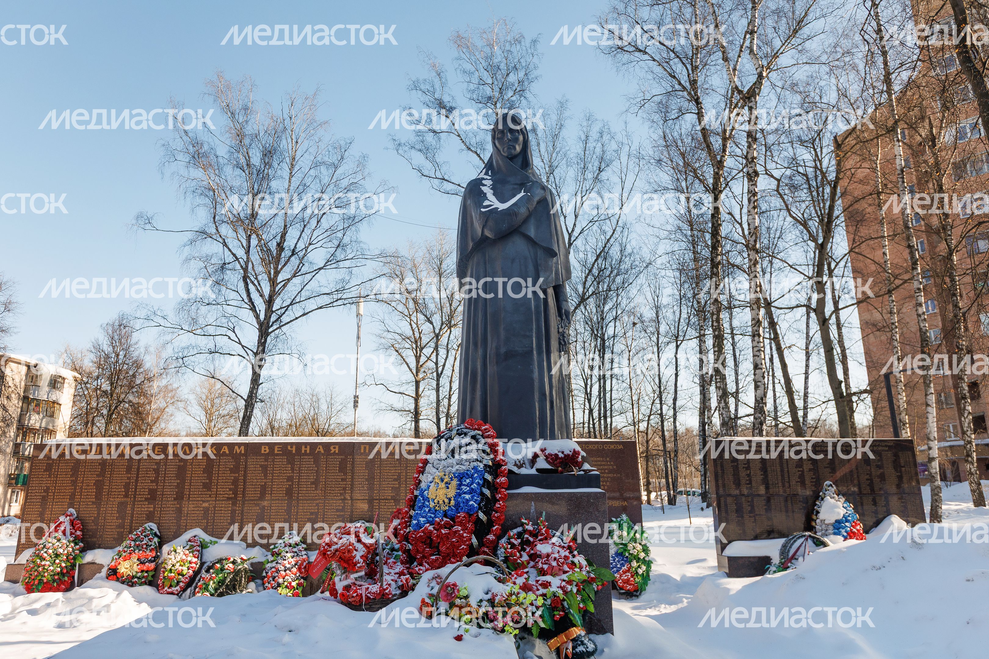 Мемориал «Скорбящая мать» в Долгопрудном в сквере имени П.В. Долгова
