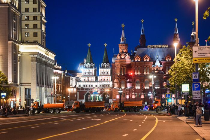 Пешая репетиция парада Победы в Москве