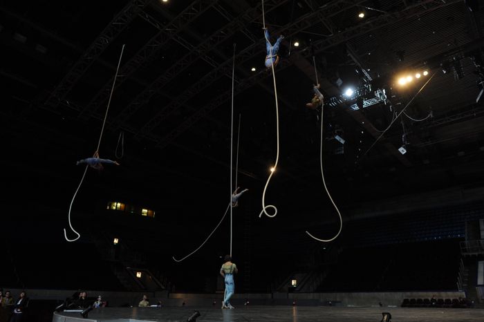 Репетиция шоу театра Cirque du Soleil
