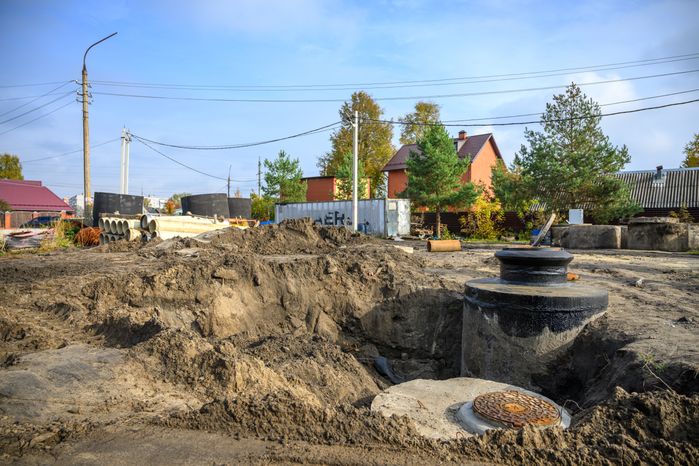 Строительство канализационного коллектора в Куровском Орехово-Зуевского округа