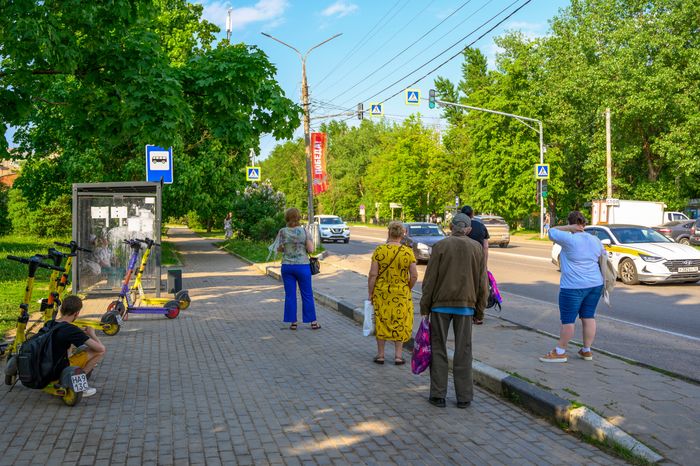 Виды Домодедово: остановка в микрорайоне Авиационный