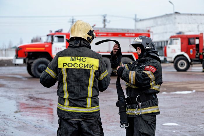 Учения Мособлпожспаса совместно с медициной катастроф по ликвидации последствий массового ДТП в Чехове
