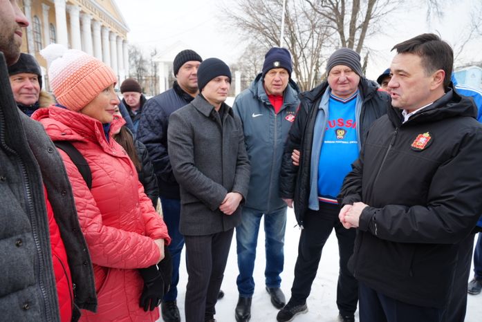 Посещение места строительства нового стадиона «Торпедо» в Люберцах Губернатором Подмосковья