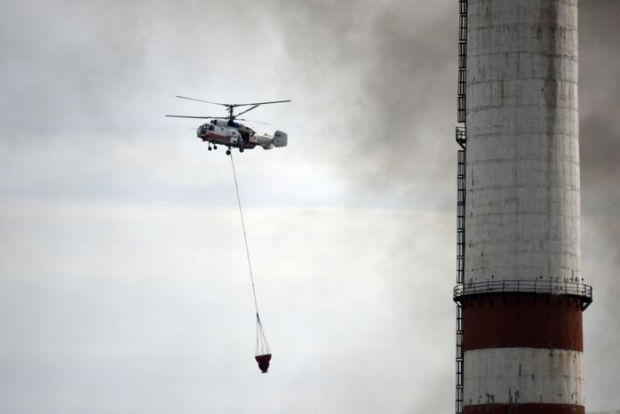 Пожар на территории бывшего завода ЗИЛ