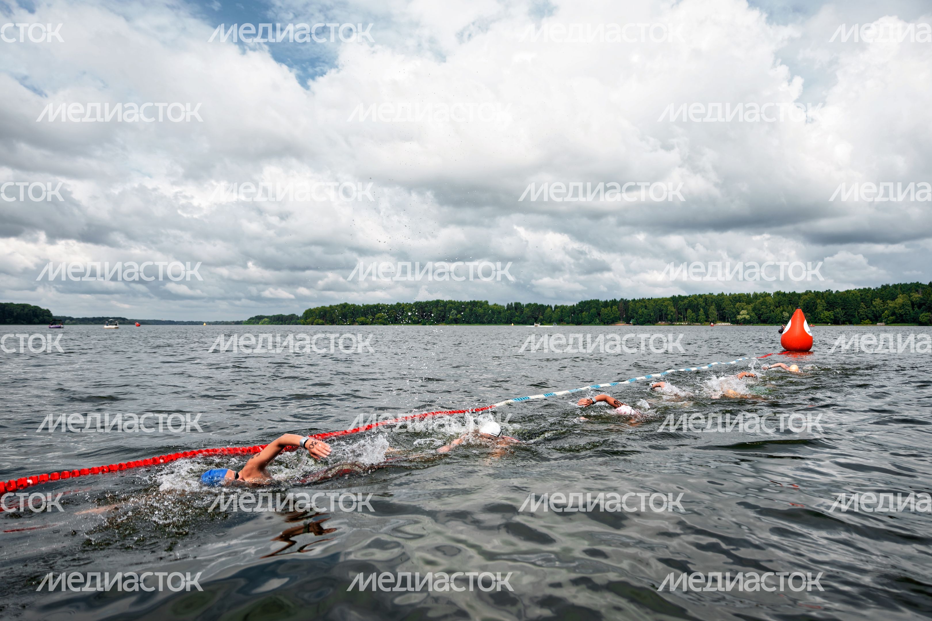 Кубок России по плаванию на открытой воде в Истринском водохранилище в округе Солнечногорск Кубок России по плаванию на открытой воде в Истринском водохранилище в округе Солнечногорск