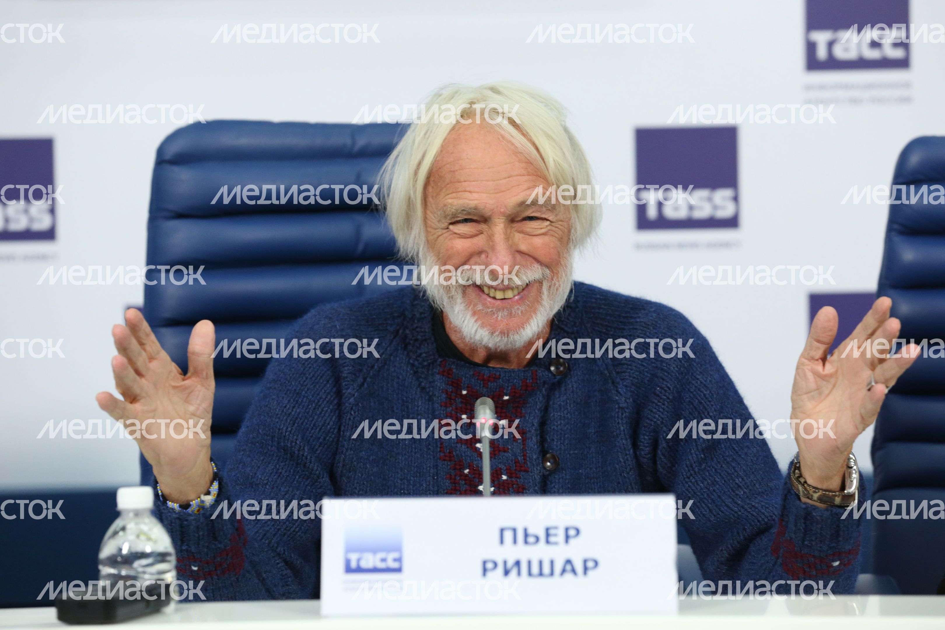 Пресс-конференция французского актера Пьера Ришара