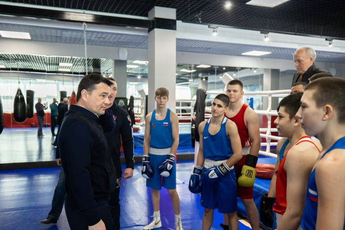 Посещение дворца спорта в Чехове Губернатором Подмосковья