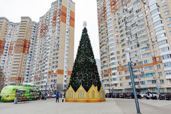 Новогодняя городская елка в Павшинской пойме Красногорска